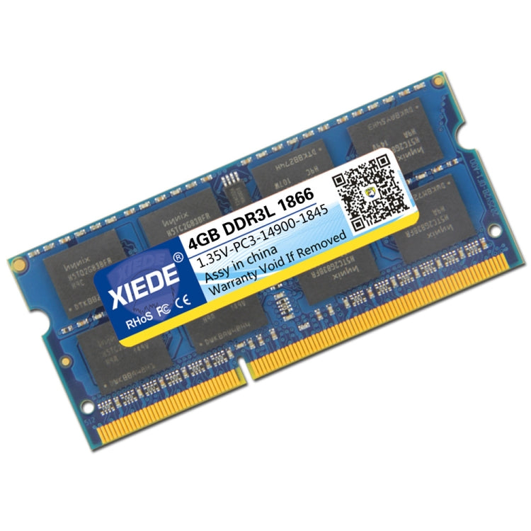 XIEDE Hynix Chip 1.35V DDR3L 1866MHz 1867MHz 4GB Memory RAM Module for Laptop