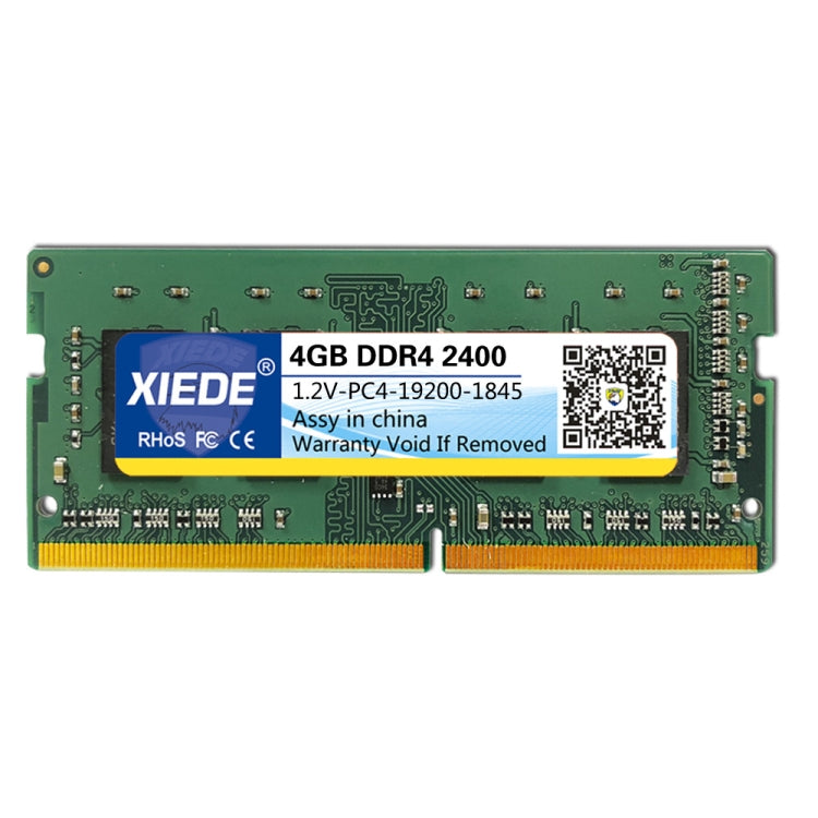 XIEDE DDR4 2400MHz 4GB PC4-19200 Memory RAM Module for Laptop