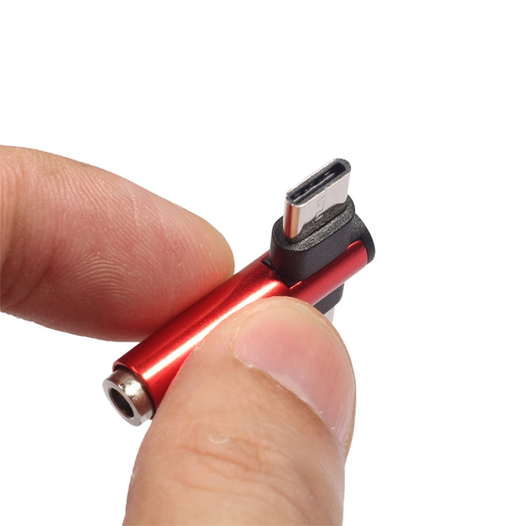 Type-C / USB-C to 3.5mm Audio Converter Earphone Adapter with Charging Adapter(Red)