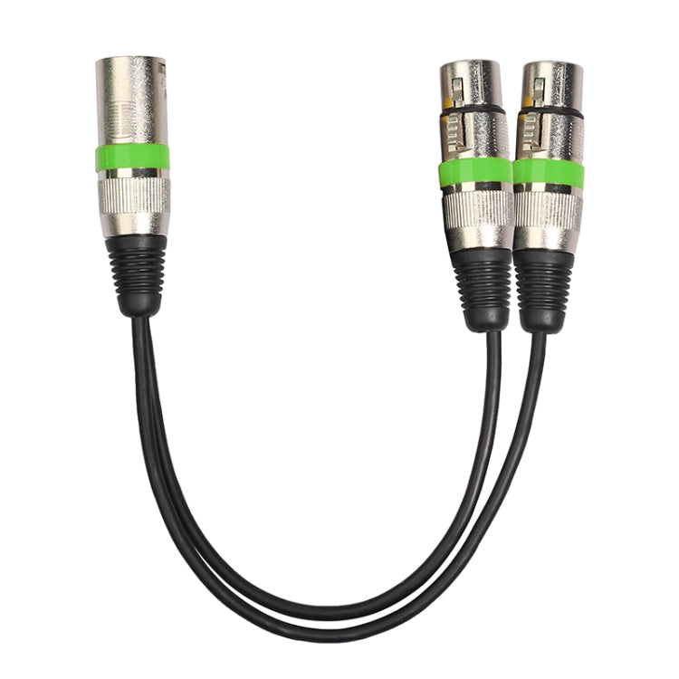 2055MFF-03 2 In1 XLR Male to Double Female Microphone Audio Cable, Length: 0.3m