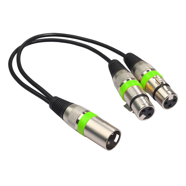 2055MFF-03 2 In1 XLR Male to Double Female Microphone Audio Cable, Length: 0.3m