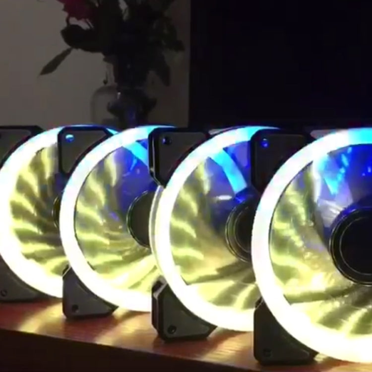 3 PCS CoolerAge DC 12V - 0.25A 2500PRM Remote Cotrol Computer Cooler Cooling Case Fan with Adjust LED