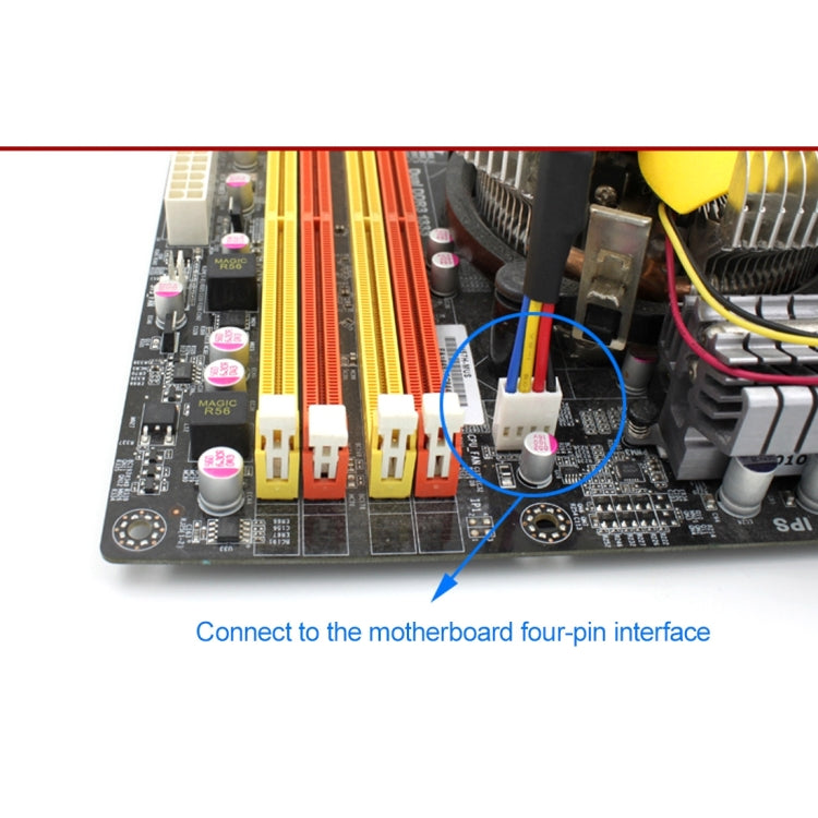 4 Pin CPU Fan PWM Deceleration Cable Temperature Control Drop Speed Cord, Length: 11cm