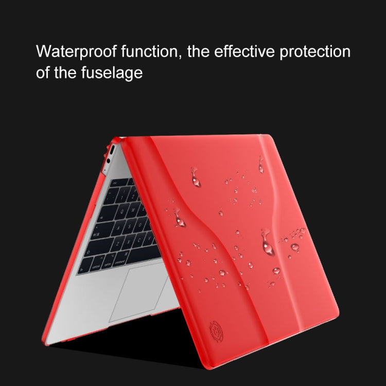 Split Waterproof PC Crystal Laptop Protective Case for Huawei MateBook 13 inch, with Stand & Handle