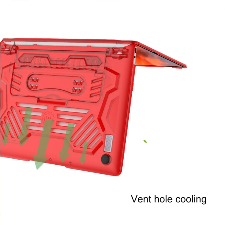 Split Waterproof PC Crystal Laptop Protective Case for Huawei MateBook 13 inch, with Stand & Handle