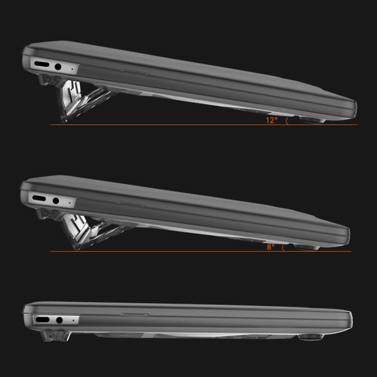 Split Waterproof PC Crystal Laptop Protective Case for Huawei MateBook 13 inch, with Stand & Handle