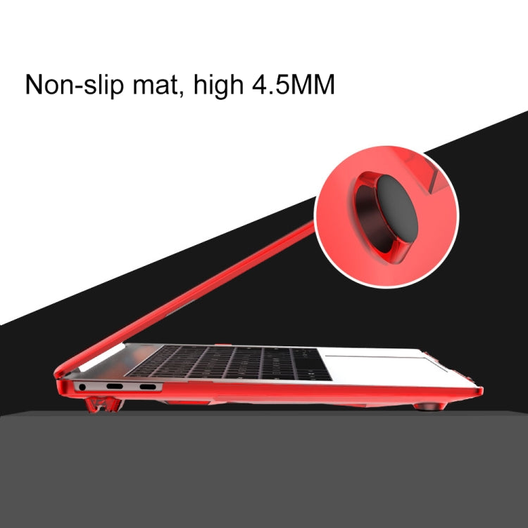 Split Waterproof PC Crystal Laptop Protective Case for Huawei MateBook X Pro, with Stand & Handle