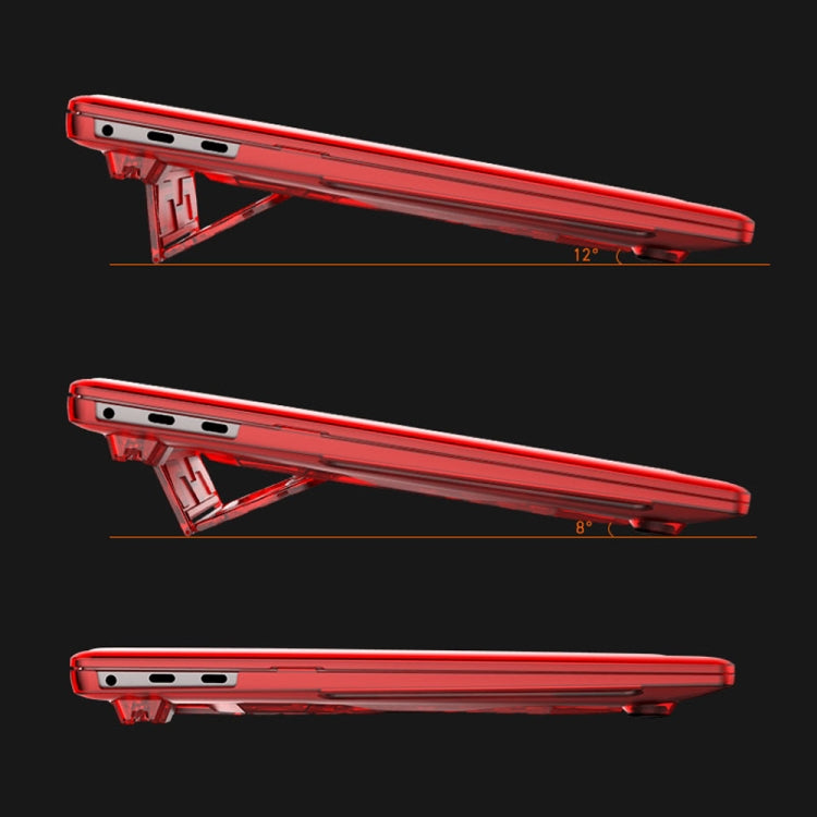 Split Waterproof PC Crystal Laptop Protective Case for Huawei MateBook X Pro, with Stand & Handle