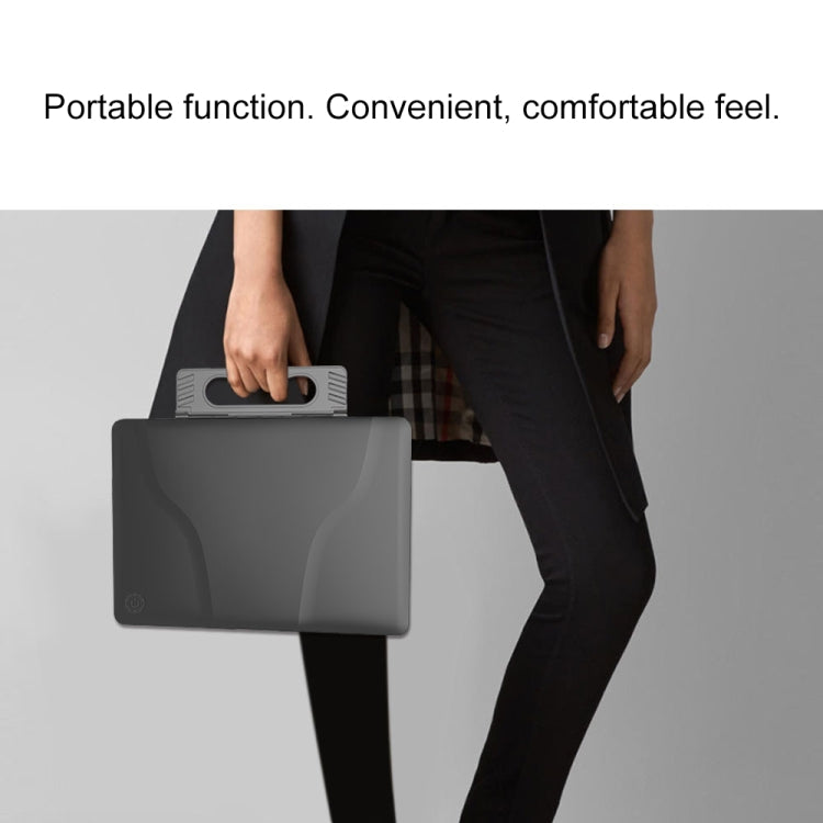 Split Waterproof PC Crystal Laptop Protective Case for Huawei MateBook X Pro, with Stand & Handle