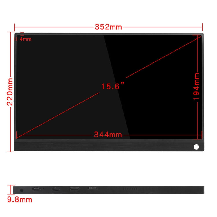15.6 inch 1080P 178 Degree Wide Angle HD Portable Touch IPS LED Display Monitor