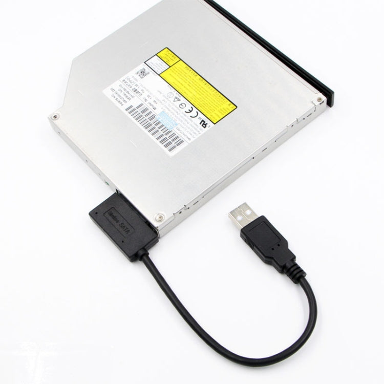 Professional USB 2.0 to 7+6Pin Slimline SATA Cable Adapter Indicator