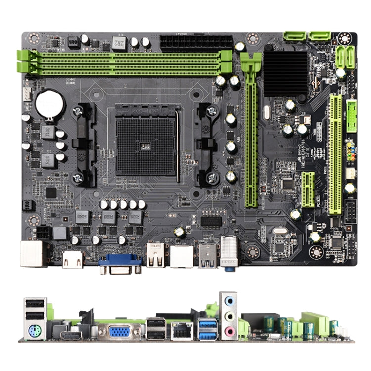 A88 Dual Channel DDR3 Desktop Computer Mainboard, Support for All Series FM2 / FM2+ Series Processors, Discrete Graphics