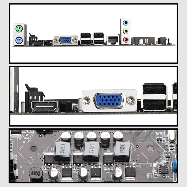 H55 LGA 1156 DDR3 Desktop Computer Mainboard, Support for Intel Core i7 / i5 / i3 CPU, Integrated Graphics
