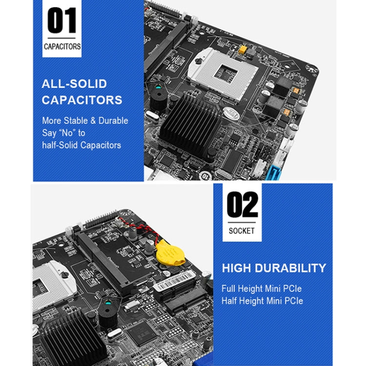 HM55 PGA988 DDR3 Desktop Computer Mainboard, Integrated Graphics