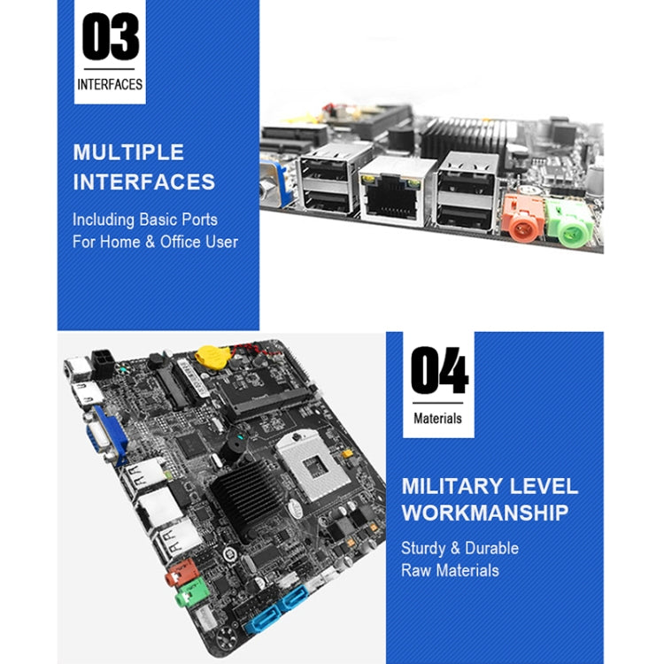 HM55 PGA988 DDR3 Desktop Computer Mainboard, Integrated Graphics