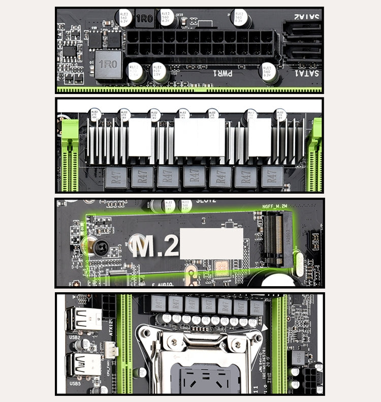 X79M2 3.0 DDR3 Desktop Computer Mainboard, Support for LGA 2011 Pin Series Processor, Discrete Graphics