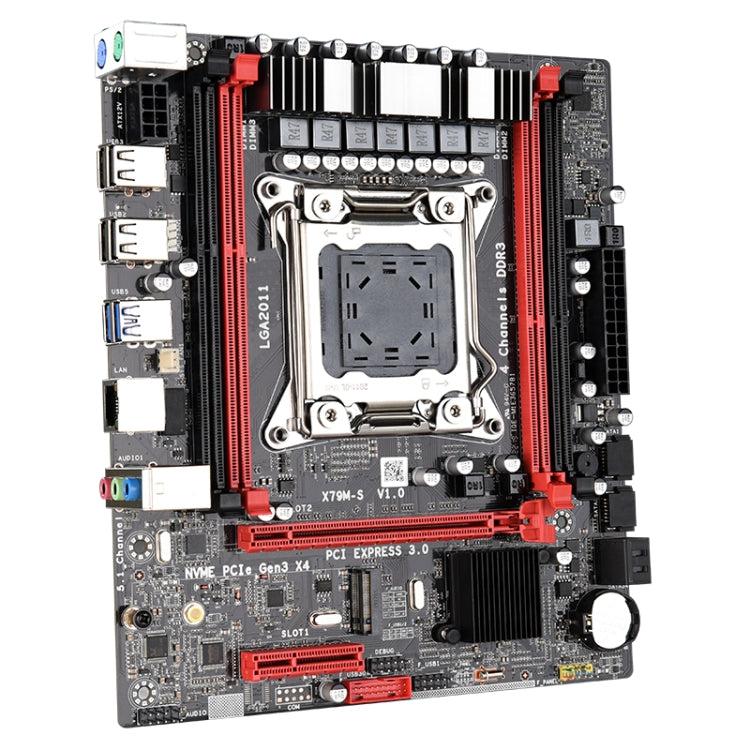 X79M-S 3.0 DDR3 Desktop Computer Mainboard with M.2 NVME Interface, Support for LGA 2011 Pin Series Processor, Discrete Graphics