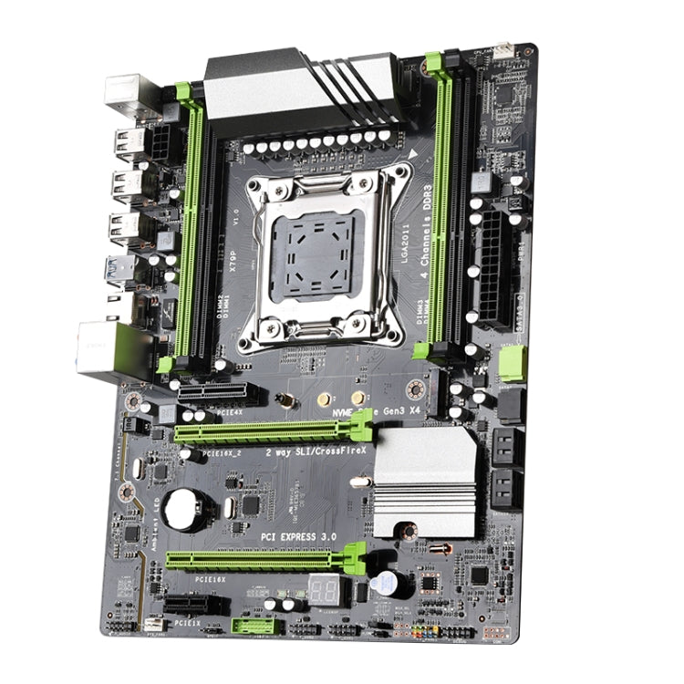 X79P DDR3 Desktop Computer Mainboard, Support for Intel E5 & E5V2 & Core i7 Series 2011 Pin Processor, Discrete Graphics