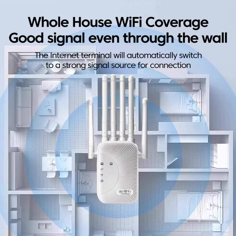 SM-011 Six-antenna 1200M Repeater WiFi Wireless Router