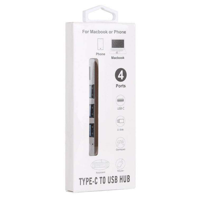 T-809B TF Card Reader + 3 x USB 3.0 Ports to USB-C / Type-C HUB Converter, Cable Length: 13cm