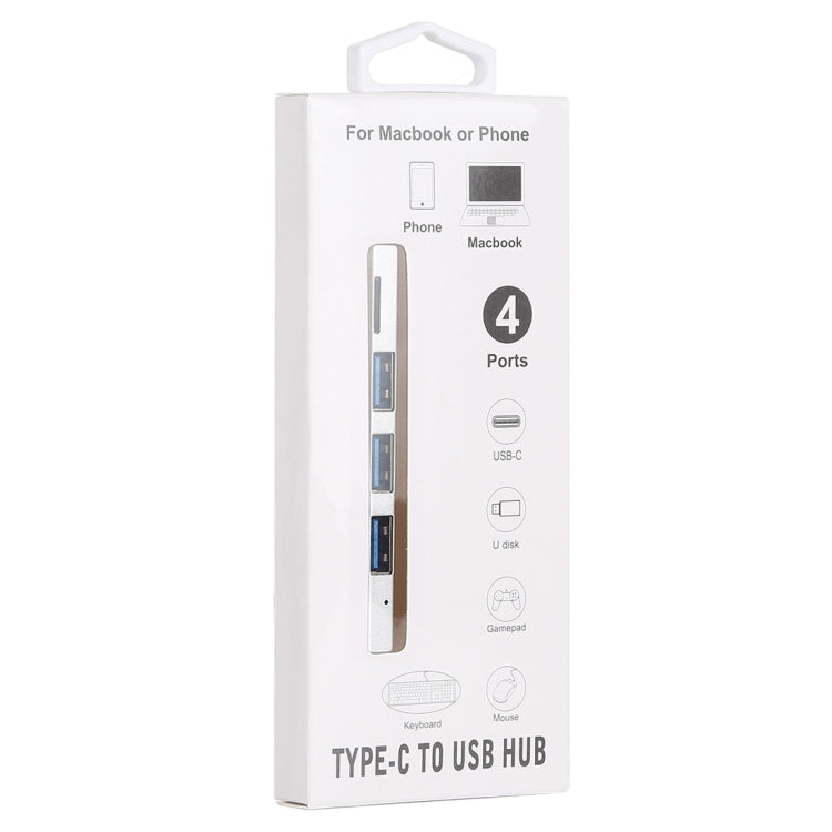 T-809B TF Card Reader + 3 x USB 3.0 Ports to USB-C / Type-C HUB Converter, Cable Length: 13cm