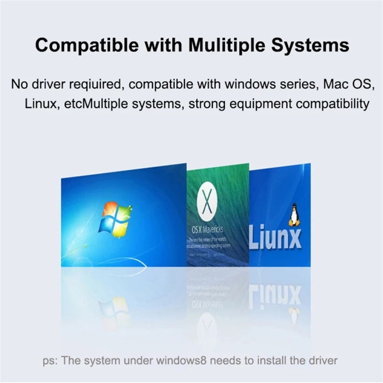 A809 USB 3.0 x 1 + USB 2.0 x 3 to USB 3.0 Multi-function Splitter HUB Adapter (Silver)