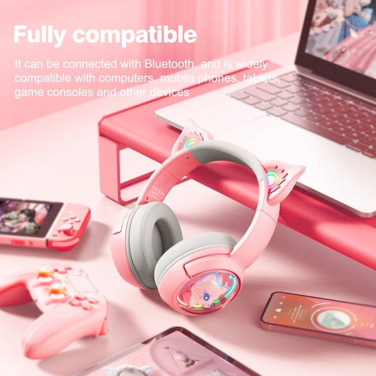 B5 Cat Ear Design USB-C / Type-C RGB Wireless Bluetooth HiFi Headset
