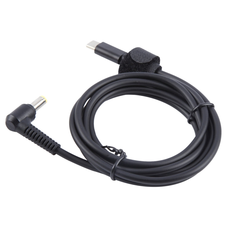 PD65W USB-C / Type-C Elbow to 5.5 x 2.5mm Laptop Power Charging Cable 1.5m  - Black
