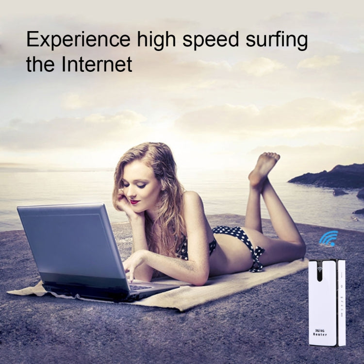 LY50 3G High Speed 21.6Mbps WCDMA HSPA+ Mini Mobile WiFi Router, Support 4400mAh Power Bank Charger(White)