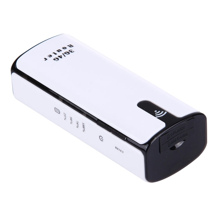 LY50 3G High Speed 21.6Mbps WCDMA HSPA+ Mini Mobile WiFi Router, Support 4400mAh Power Bank Charger(White)