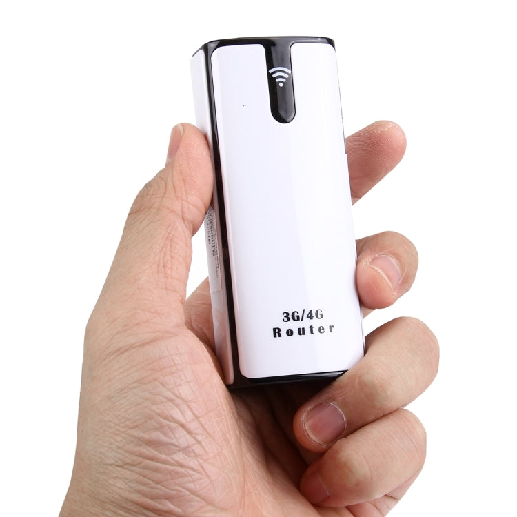 LY50 3G High Speed 21.6Mbps WCDMA HSPA+ Mini Mobile WiFi Router, Support 4400mAh Power Bank Charger(White)