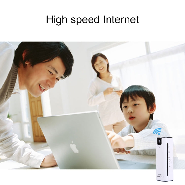 LY40 3G High Speed 7.2Mbps WCDMA HSPA+ Mini Mobile WiFi Router, Support 2200mAh Power Bank Charger(White)