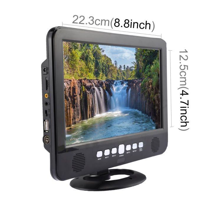 NS-1001 10.1 inch TFT LCD Analog Multimedia Portable Video TV Player, Support TF Card / USB Flash Drive / FM