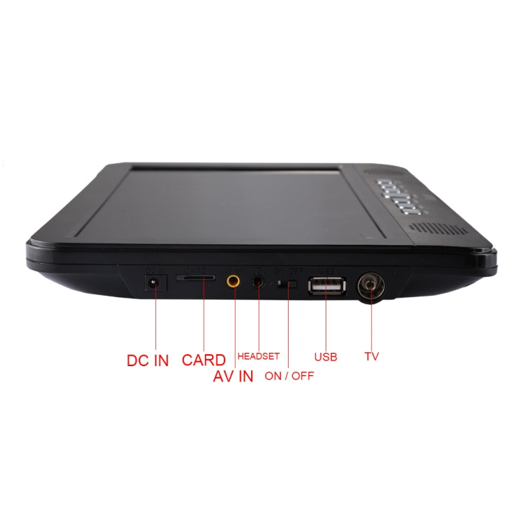 NS-1001 10.1 inch TFT LCD Analog Multimedia Portable Video TV Player, Support TF Card / USB Flash Drive / FM