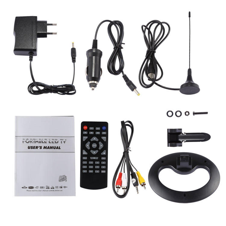 NS-1001 10.1 inch TFT LCD Analog Multimedia Portable Video TV Player, Support TF Card / USB Flash Drive / FM
