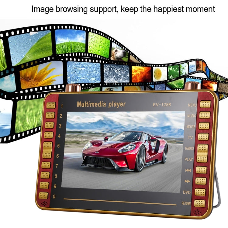 EV-1288 Portable EVD Multimedia Player Play-watching Machine with 9.8 inch HD LCD Screen & Remote Control