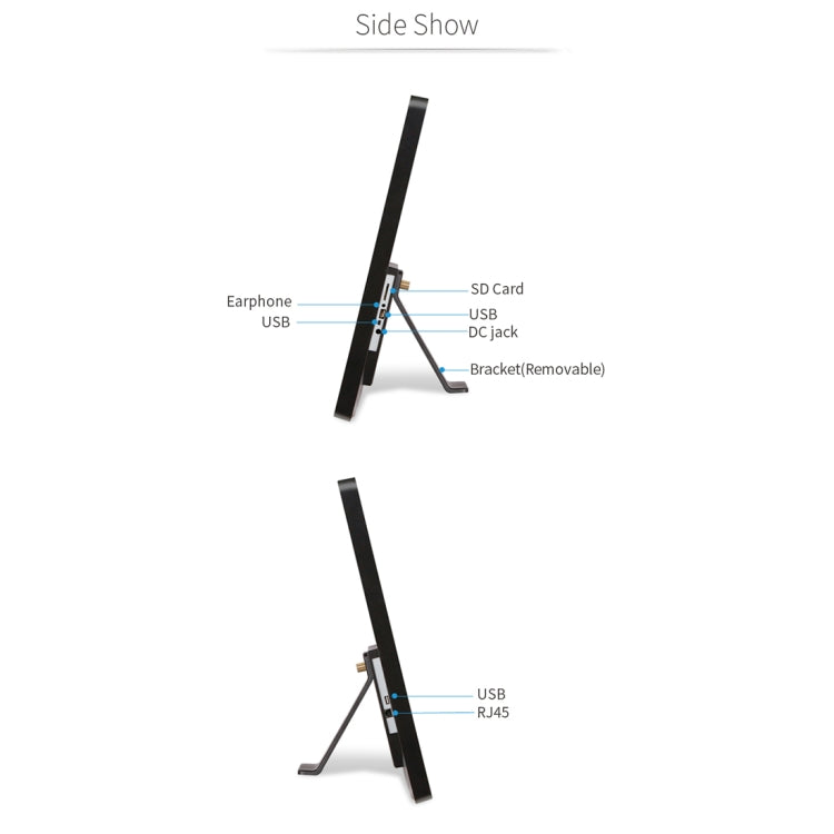 32 inch LCD Display Digital Photo Frame, RK3288 Quad Core Cortex A17 up to 1.8GHz, Android 8.1, 2GB+16GB, Support WiFi & Ethernet & Bluetooth & SD Card & 3.5mm Jack