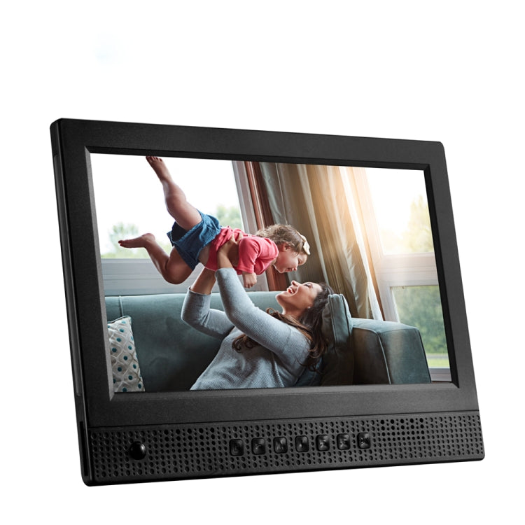 10.1 inch Ultra-thin Front Speaker With Human Body Induction Electronic Photo Album with LED Breathing Light Digital Photo Frame(Black)