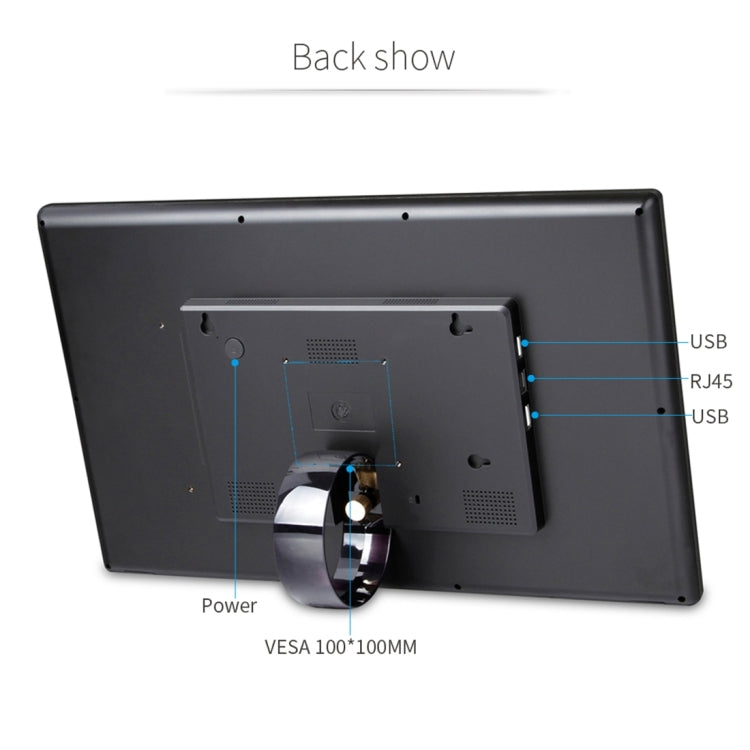 21.5 inch LCD Display Digital Photo Frame, Dual-core A72 + Quad-core A53, RK3399 up to 2.0GHz, Android 7.1, 2GB+16GB, Support WiFi & Ethernet & Bluetooth & SD Card & 3.5mm Jack