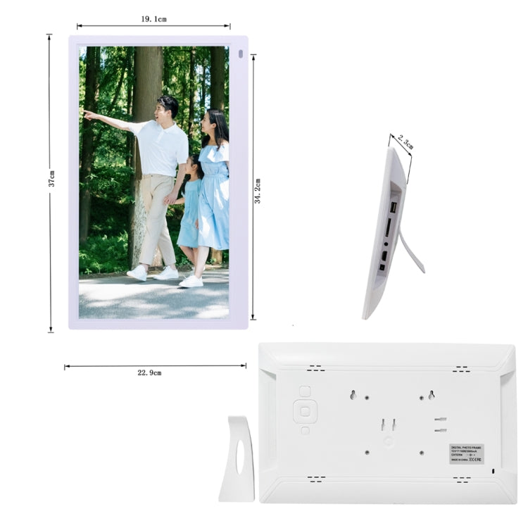 15.6 inch FHD LED Display Digital Photo Frame with Holder & Remote Control, MSTAR V53 Program, Support USB / SD Card Input