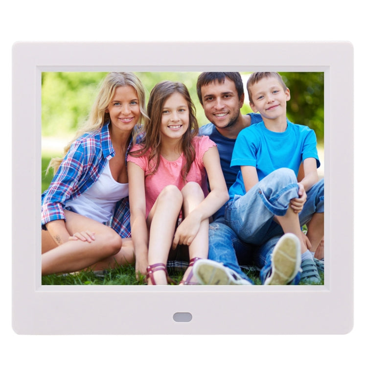 AC 100-240V 8 inch TFT Screen Digital Photo Frame with Holder & Remote Control, Support USB / SD Card Input