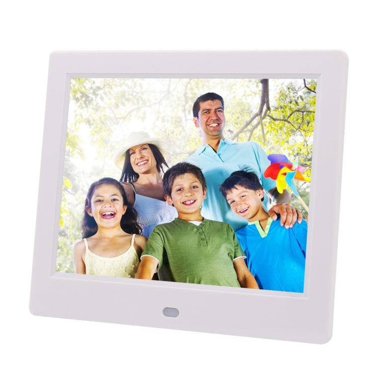 AC 100-240V 8 inch TFT Screen Digital Photo Frame with Holder & Remote Control, Support USB / SD Card Input