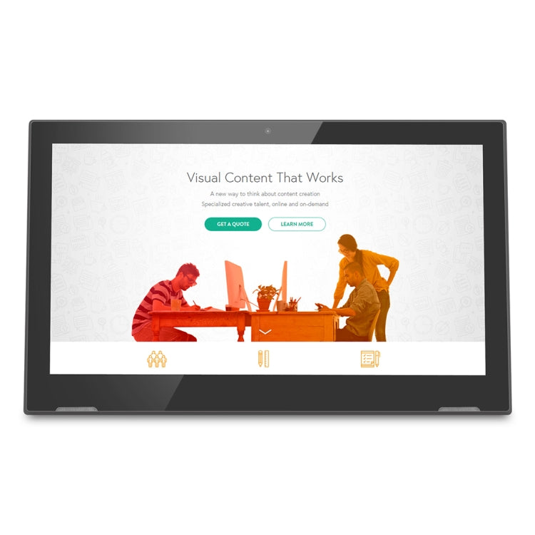 HSD1303T Touch Screen All in One PC with Holder, 2GB+16GB, 13.3 inch LCD Android 8.1 RK3288 Octa-core Cortex A53 1.5G, Support OTG & Bluetooth & WiFi