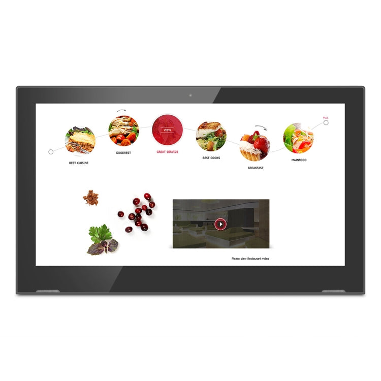 HSD1506 Touch Screen All in One PC with Holder, 2GB+16GB 15.6 inch LCD Android 8.1 RK3288 Octa-core Cortex A53 1.5G, Support OTG & Bluetooth & WiFi