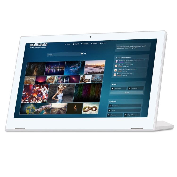 HSD1506 Touch Screen All in One PC with Holder, 2GB+16GB 15.6 inch LCD Android 8.1 RK3288 Octa-core Cortex A53 1.5G, Support OTG & Bluetooth & WiFi