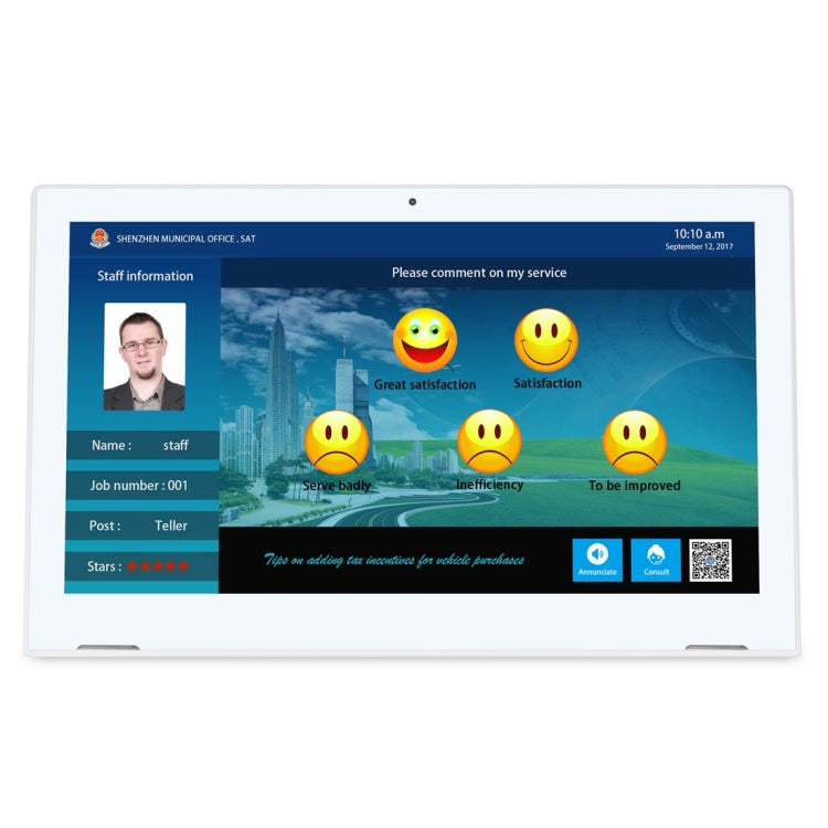 HSD1703 Touch Screen All in One PC with Holder, 2GB+16GB, 15.6 inch LCD Android 8.1 RK3288 Octa-core Cortex A53 1.5G, Support OTG & Bluetooth & WiFi