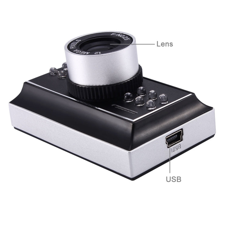 076 HD 720P VGA 2.4 inch Screen 120 Degrees Wide Angle Car DVR Camera Recorder, Support HDMI Video Output, Night Vision, Motion Detection, 32GB TF Card