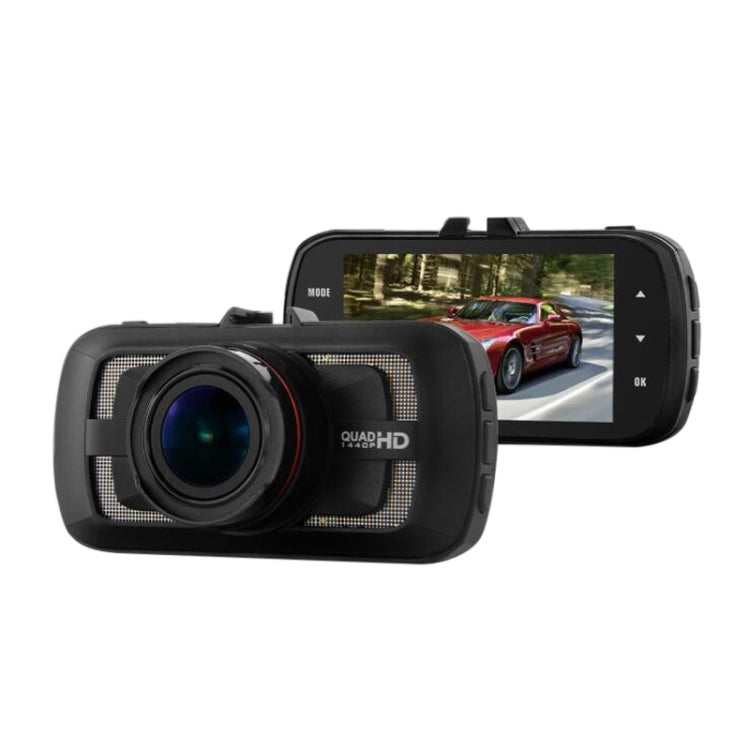 DAB205 Car DVR Camera 3.0 inch LCD Screen HD 1440P 178 Degree Wide Angle Viewing, Support Motion Detection / TF Card / G-Sensor / HDMI / HDR(Black)