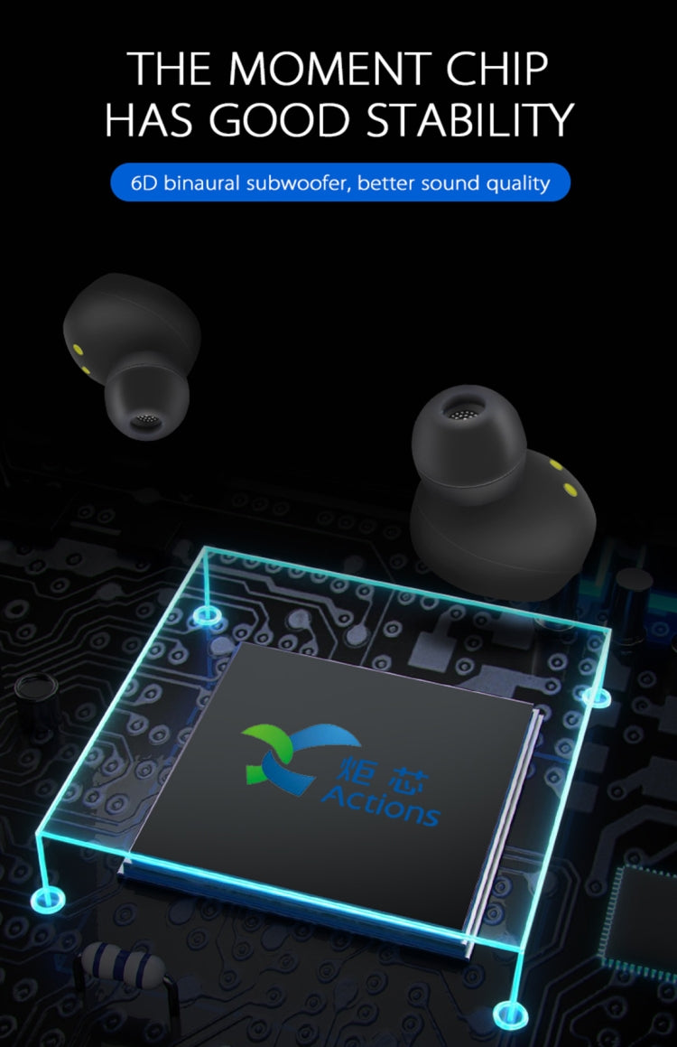 X1 2 in 1 Driving Recorder Video Record Camera + TWS Wireless Bluetooth Headset Earphones, Mstar 8336, 130 Degree Wide Angle, Voice Control, WiFi(Black)