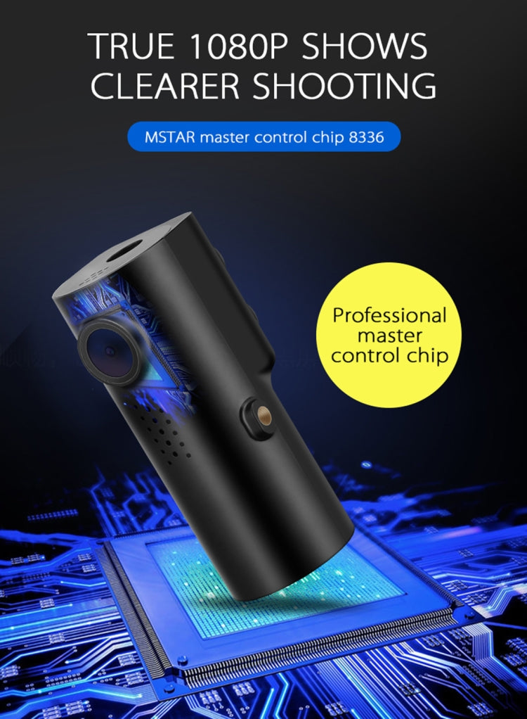 X1 2 in 1 Driving Recorder Video Record Camera + TWS Wireless Bluetooth Headset Earphones, Mstar 8336, 130 Degree Wide Angle, Voice Control, WiFi(Black)